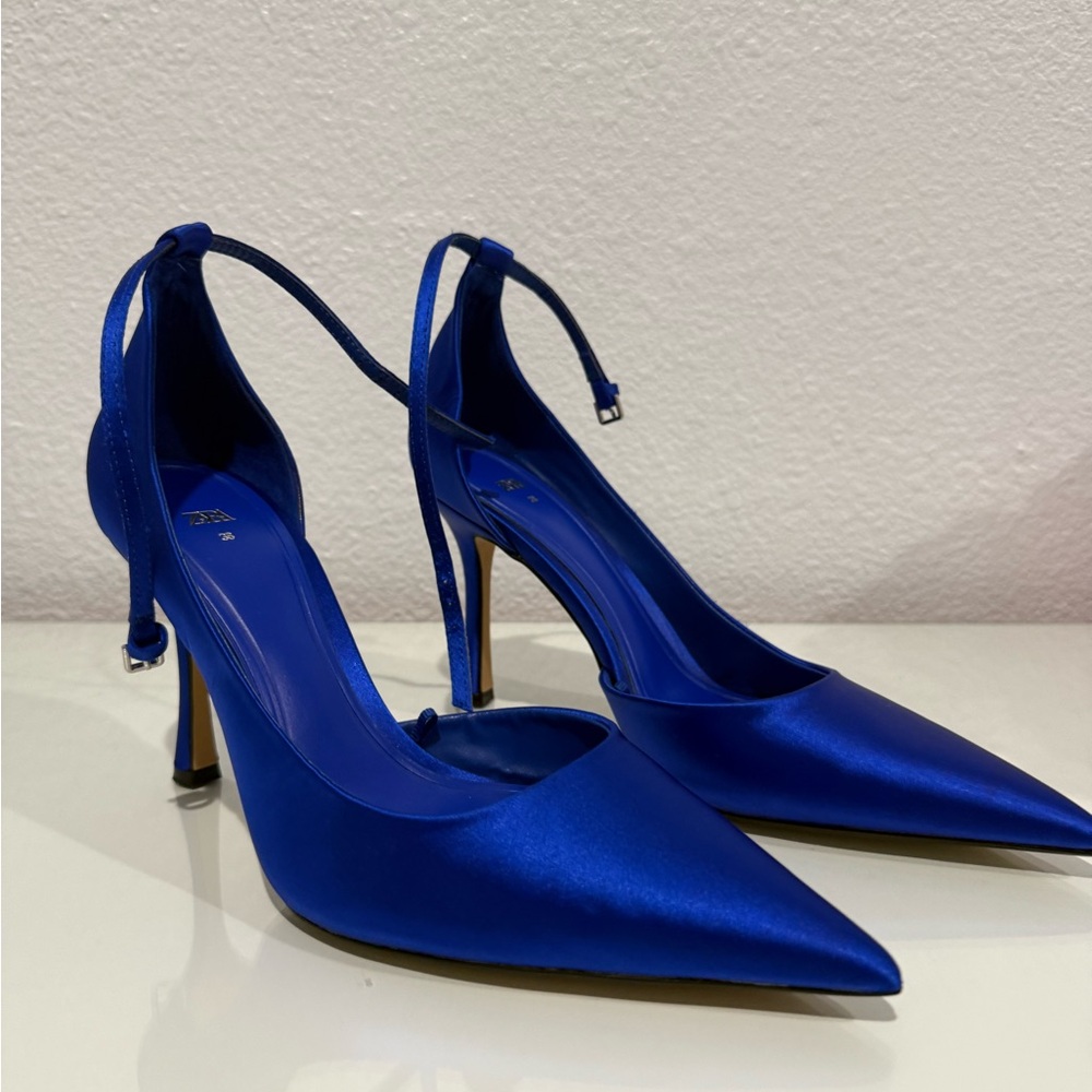 Zara Royal Blue Pointed Heels